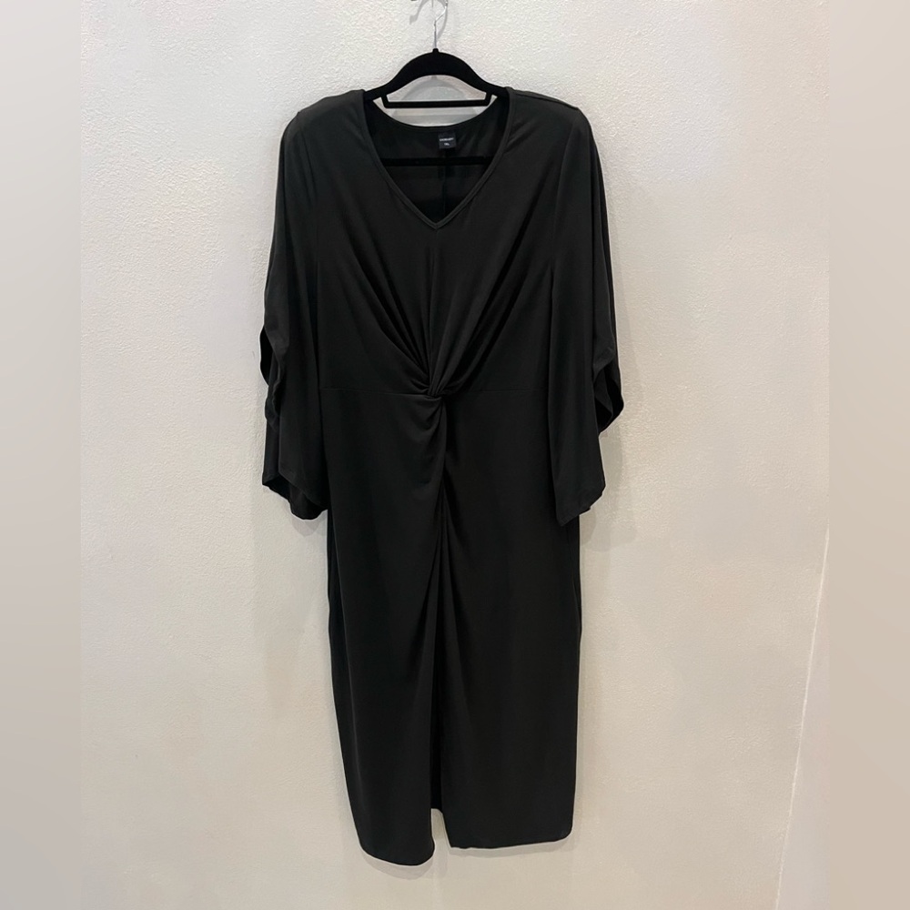 Black knit twist front dress size 3XL